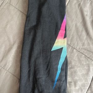Aviator nation rainbow lightning bolt sweatpants